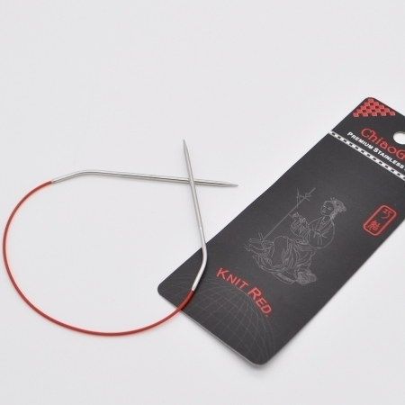  Спицы  Knit red с изогнутым соединением, 80 см / 3.5 мм (Chiaogoo)