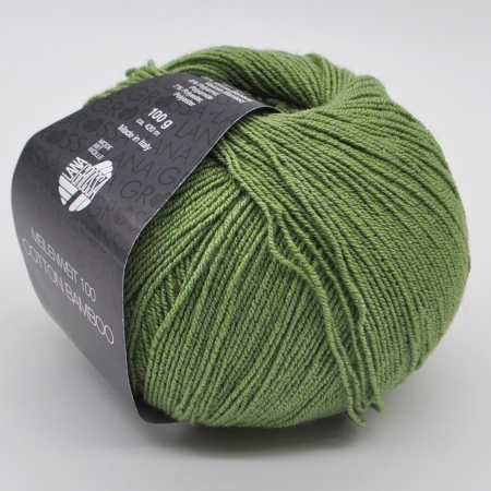 Пряжа для вязания и рукоделия Meilenweit 100 Cotton Bamboo (Lana Grossa) цвет 0019, 420 м
