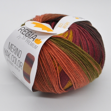 Пряжа для вязания и рукоделия Merino Yak Color (Regia) цвет 510, 400 м