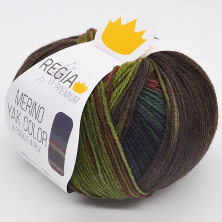 Пряжа для вязания и рукоделия Merino Yak Color (Regia) цвет 507, 400 м