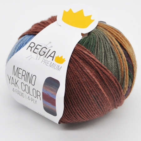 Пряжа для вязания и рукоделия Merino Yak Color (Regia) цвет 506, 400 м