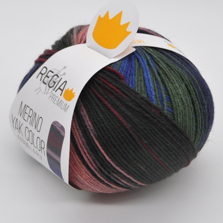 Пряжа для вязания и рукоделия Merino Yak Color (Regia) цвет 505, 400 м