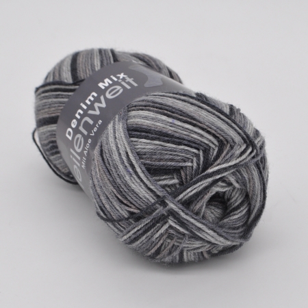 Пряжа для вязания и рукоделия Meilenweit 100 Denim Mix (Lana Grossa) цвет 7814, 420 м