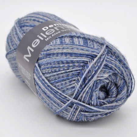 Пряжа для вязания и рукоделия Meilenweit 100 Denim Mix (Lana Grossa) цвет 7816, 420 м