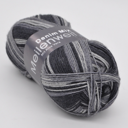 Пряжа для вязания и рукоделия Meilenweit 100 Denim Mix (Lana Grossa) цвет 7819, 420 м