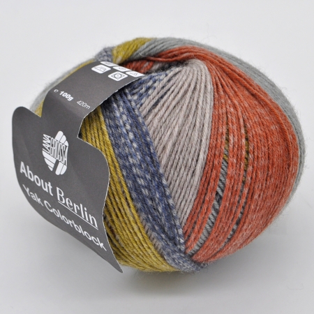 Пряжа для вязания и рукоделия About Berlin Yak ColorBlock (Lana Grossa) цвет 634, 420 м