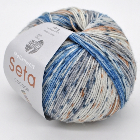 Пряжа для вязания и рукоделия Meilenweit 100 Seta COCOON (Lana Grossa) цвет 3356, 420 м