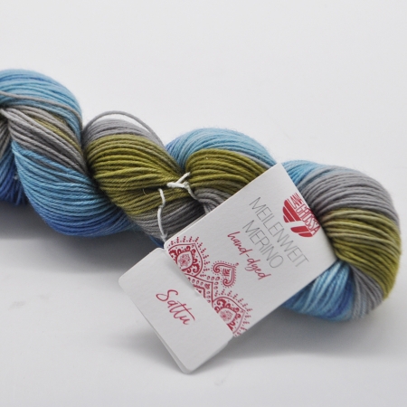 Пряжа для вязания и рукоделия Meilenweit Merino hand-dyed (Lana Grossa) цвет 208, 210 м