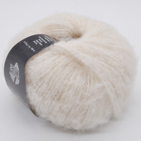 Пряжа для вязания и рукоделия Piu Bella (Lana Grossa) цвет 001, 100 м