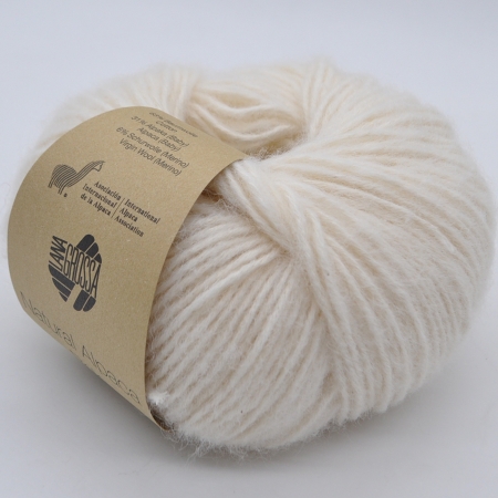 Пряжа для вязания и рукоделия Natural Alpaca Pelo (Lana Grossa) цвет 001, 125 м