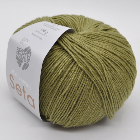 Пряжа для вязания и рукоделия Meilenweit 100 Seta (Lana Grossa) цвет 28, 400 м