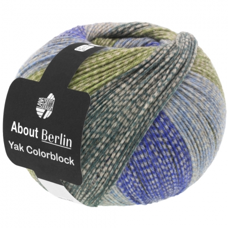 Пряжа для вязания и рукоделия About Berlin Yak ColorBlock (Lana Grossa) цвет 640, 420 м