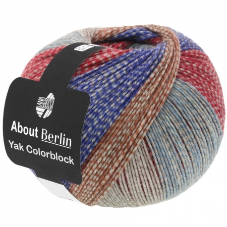 Пряжа для вязания и рукоделия About Berlin Yak ColorBlock (Lana Grossa) цвет 639, 420 м