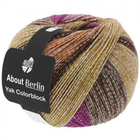 Пряжа для вязания и рукоделия About Berlin Yak ColorBlock (Lana Grossa) цвет 641, 420 м
