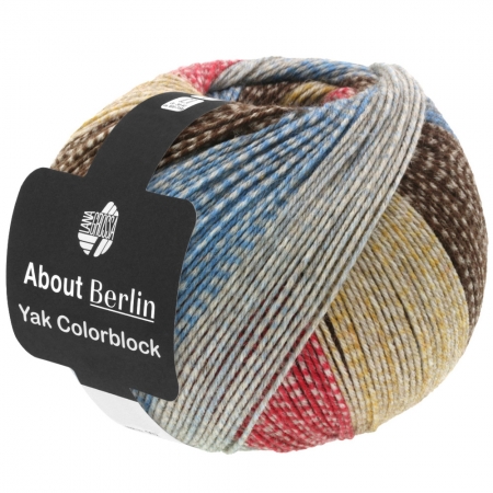 Пряжа для вязания и рукоделия About Berlin Yak ColorBlock (Lana Grossa) цвет 642, 420 м