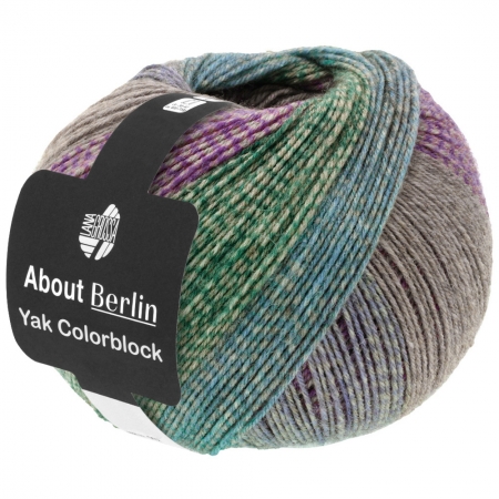 Пряжа для вязания и рукоделия About Berlin Yak ColorBlock (Lana Grossa) цвет 643, 420 м