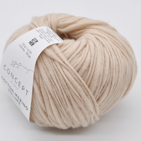 Пряжа для вязания и рукоделия Cotton Merino Volume (Katia) цвет 201, 100 м