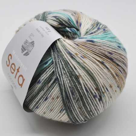 Пряжа для вязания и рукоделия Meilenweit 100 Seta COCOON (Lana Grossa) цвет 3360, 420 м