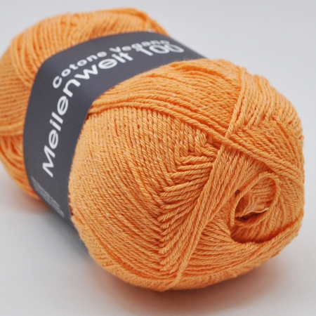 Пряжа для вязания и рукоделия Meilenweit 100 Cotton Vegano (Lana Grossa) цвет 09, 420 м