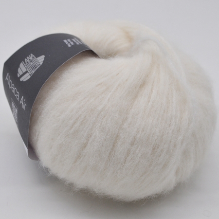 Пряжа для вязания и рукоделия Lana Grossa Alpaca Air (Lana Grossa) цвет 001, 140 м