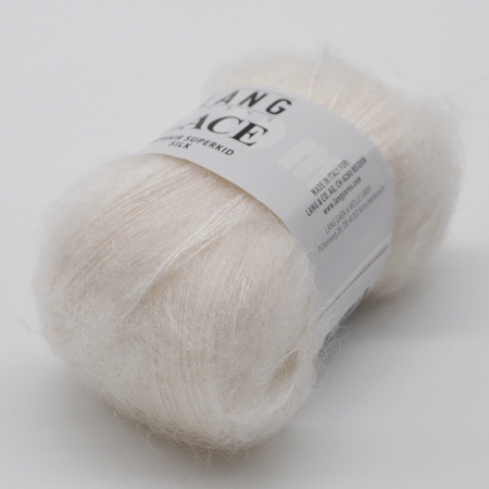 Пряжа для вязания и рукоделия Lace (Lang Yarns) цвет 001, 310 м