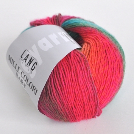 Пряжа для вязания и рукоделия Mille Colori Baby (Lang Yarns) цвет 0055, 190 м